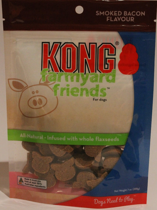 Kong Farmyard Frnd Bacon Treat 200g Xfy1