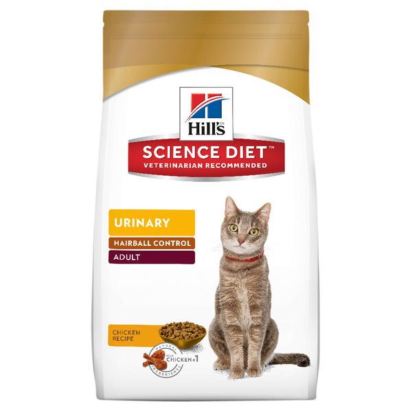 Hill's Science Diet Adult Urinary Hairball Control Dry Cat Food 3.17kg