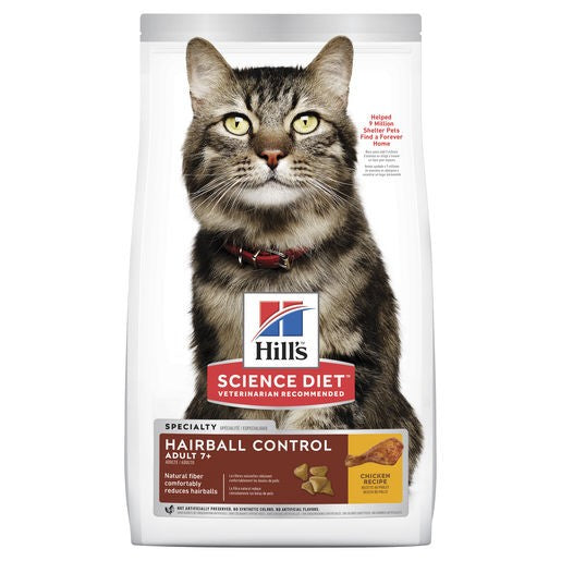 Hill's Science Diet Adult 7+ Hairball Control Senior Dry Cat Food 4kg