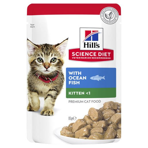 Hill's Science Diet Kitten Ocean Fish Pouches Cat Food 85g