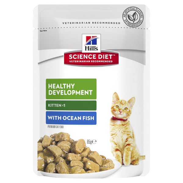 Hill's Science Diet Kitten Ocean Fish Pouches Cat Food 85g
