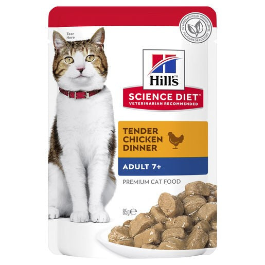 Hill's Science Diet Adult 7+ Chicken Cat Food Pouches 85g