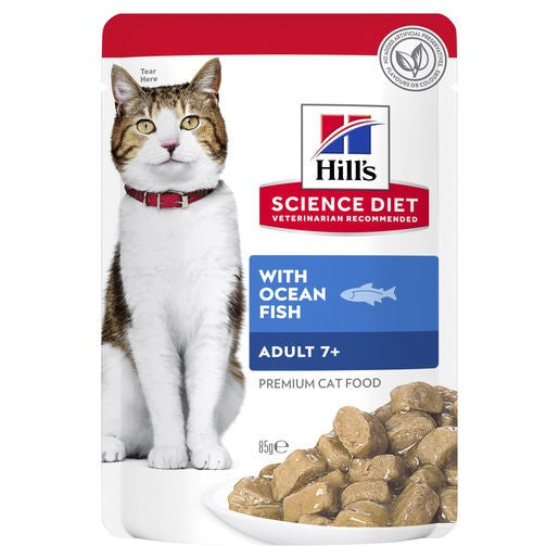 Hill's Science Diet Adult 7+ Ocean Fish Cat Food Pouches 85g