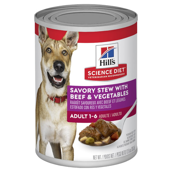 SCIENCE DIET ADLT SAVORY STEW WITH BEEF 363G