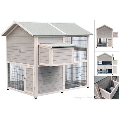 Chicken House Timber 2 Storey Pet One 160.5x141x141