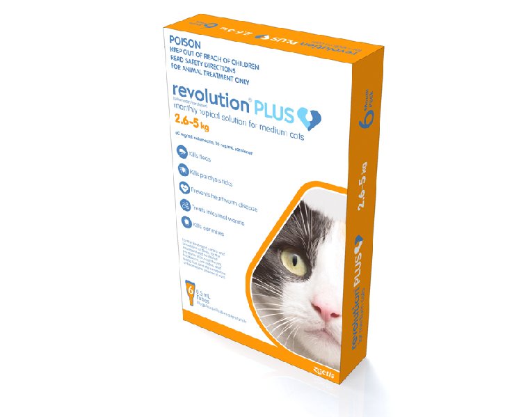 Revolution Cat Plus Medium Cat 3pk 2.5-5kg