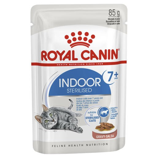 Royal Canin Indoor 7+ Sterilised Gravy 12x85g Pouch