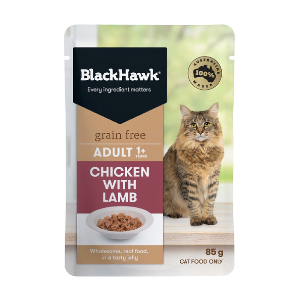 Black Hawk Feline Chick/Beef/Lamb 85g