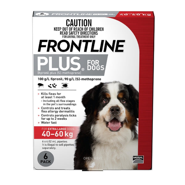 Frontline Plus Dog Over 40kg 6pk