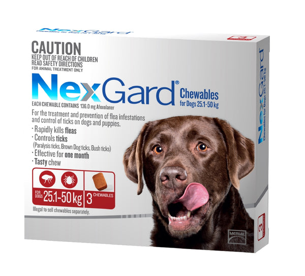 Nexgard Chewable 25-50kg 3 Pack