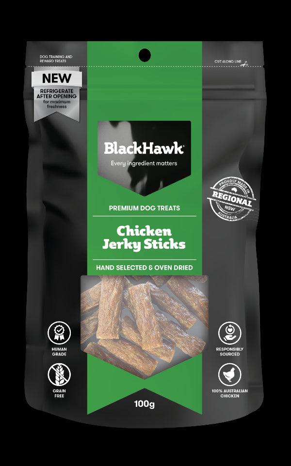 Black Hawk Dog Chicken Jerky Sticks 100g