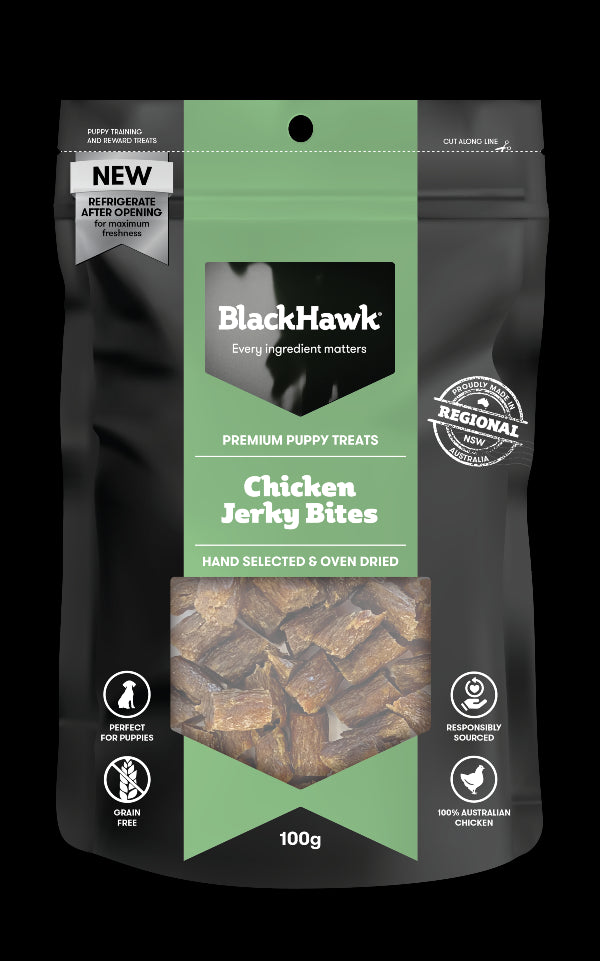 Black Hawk Puppy Chicken Jerky Bites 100g